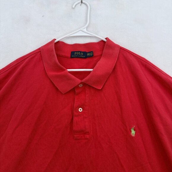 Polo Ralph Lauren Polo Shirt Mens 5XB Big Red Knit Pony Preppy Casual - Picture 2 of 9